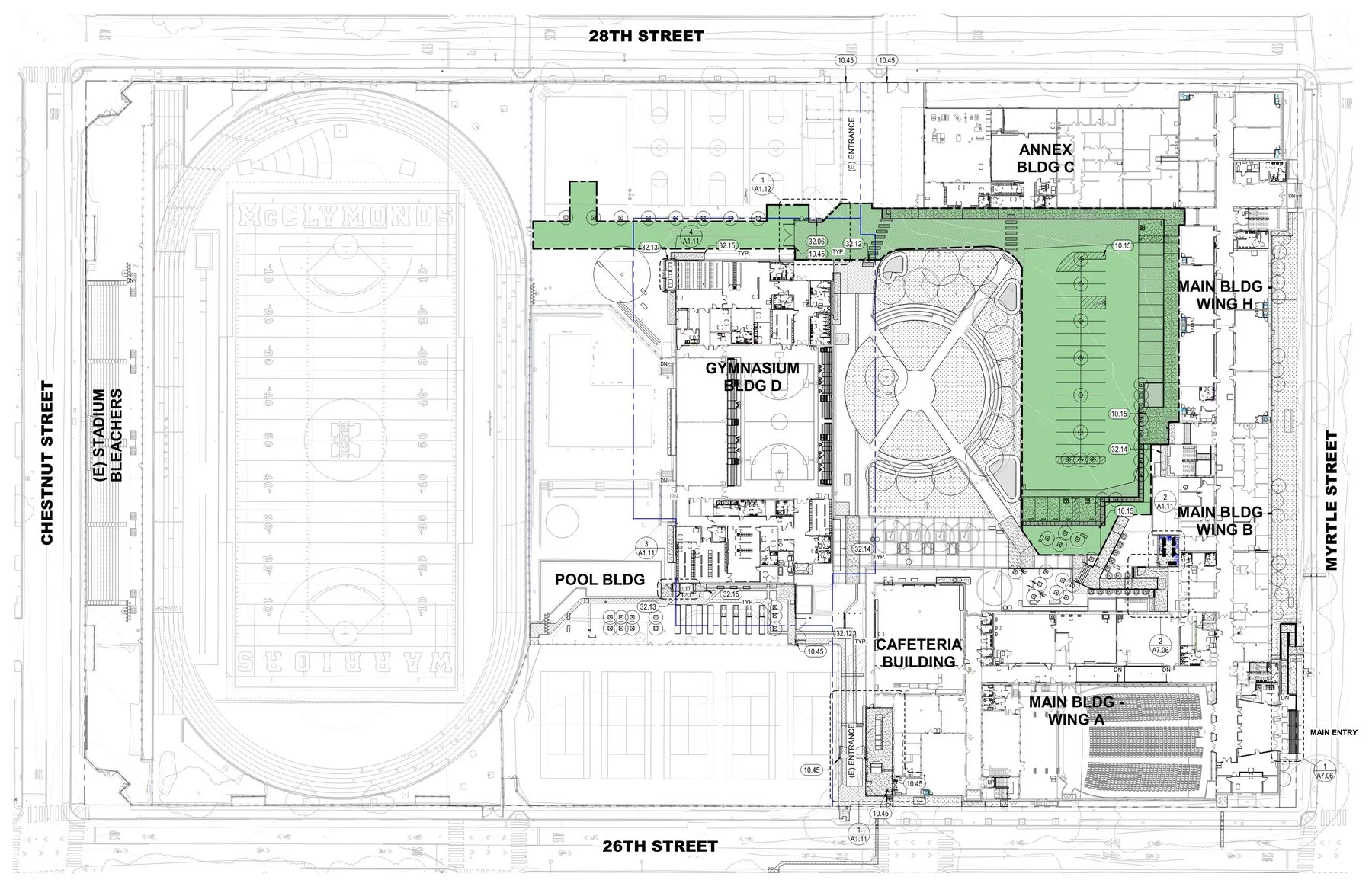 Overall electrical site plan for the campus