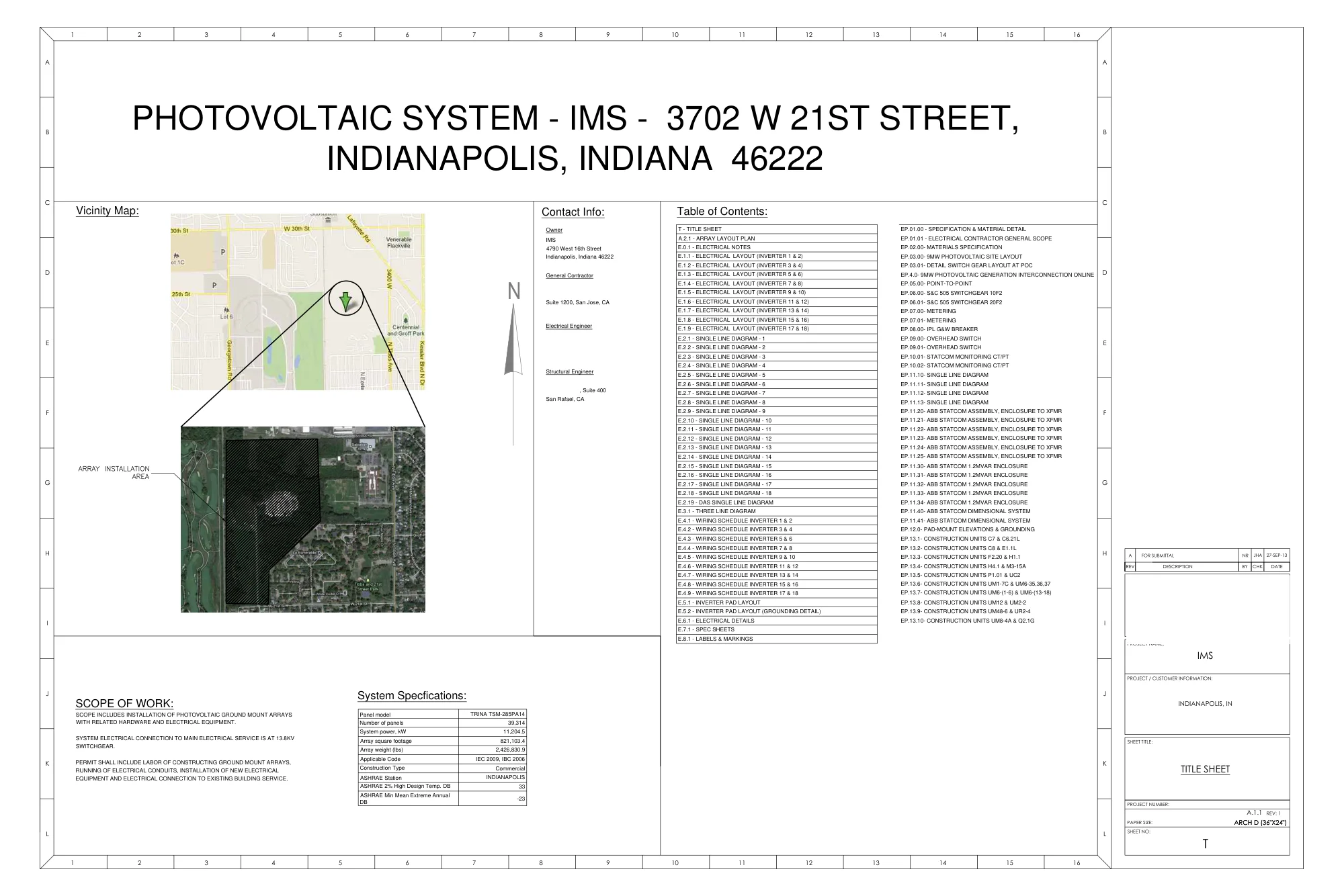 Drawing sheet 1 of 46